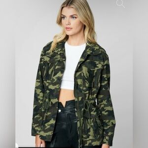 Blank NYC Camo Printed Twill Utility Jacket